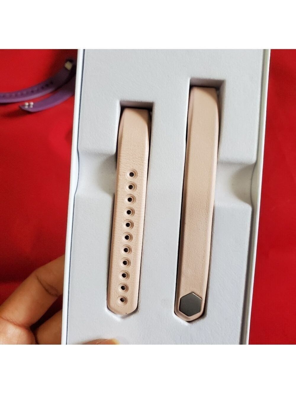 🎉5x $25🎉Fitbit Alta Leather Accessory Band in blush pink.